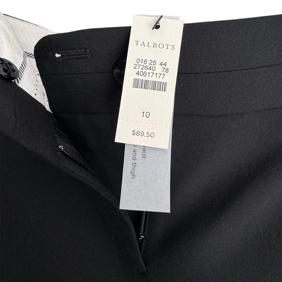 NWT Talbots Signature Black Ankle Pants Classic Work Trousers Size 10 - Picture 6 of 6